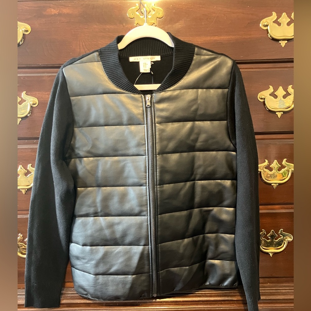 Max Studio faux leather jacket. Size medium